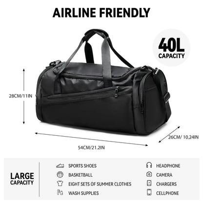 Likros Sports Gym Bag Travel Duffel Bag with Shoes Compartment for Men