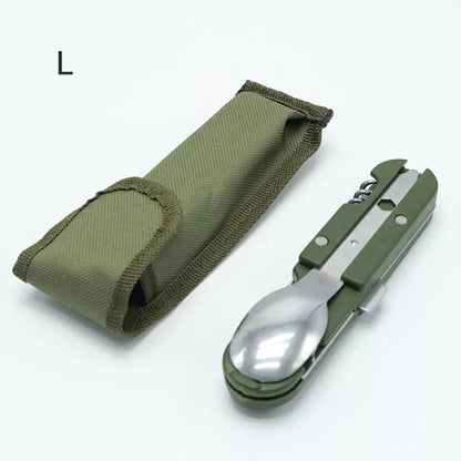 Camping Cutlery Stainless Steel  Folding Knife Fork Spoon Portable