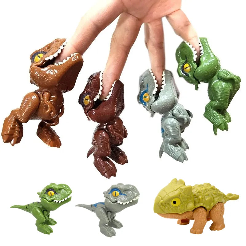 Jurassic Finger Dinozaver Triceratops Tyrannosaurus Model igrače za otroke 