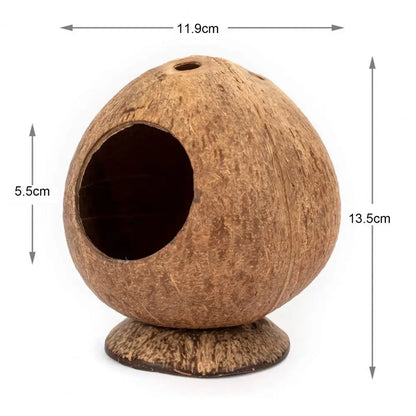 Stable Structure Coconut Shell Pet Landscaping Hamster Hideout House