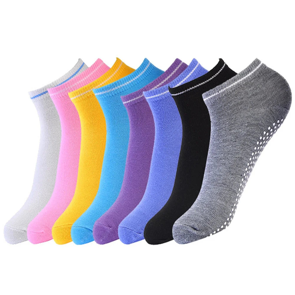 Indoor Non-Slip Floor Socks Candy Color Dispensing Sports Boat Socks