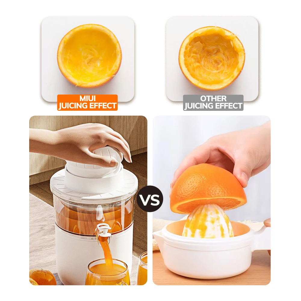 MIUI 850W Citrus Juicer Squeezer with 2 Cones, Stainless Steel Quiet