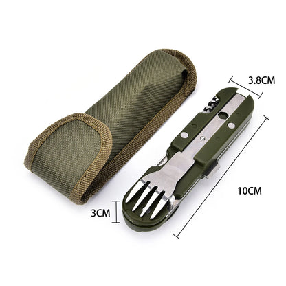 Camping Cutlery Stainless Steel  Folding Knife Fork Spoon Portable