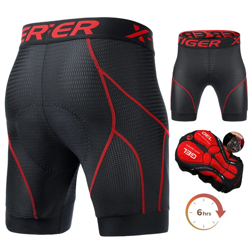 X-TIGER Men's Cycling Underwear Shorts 5D Padded Sports Riding Bike