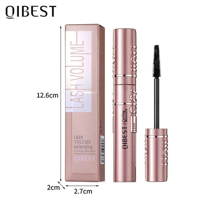 QIBEST New Silk Fiber Black Mascara Waterproof Long Lasting Extension