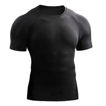 Compression T Shirt Men Summer Sportswear Running T-shirt Elastic