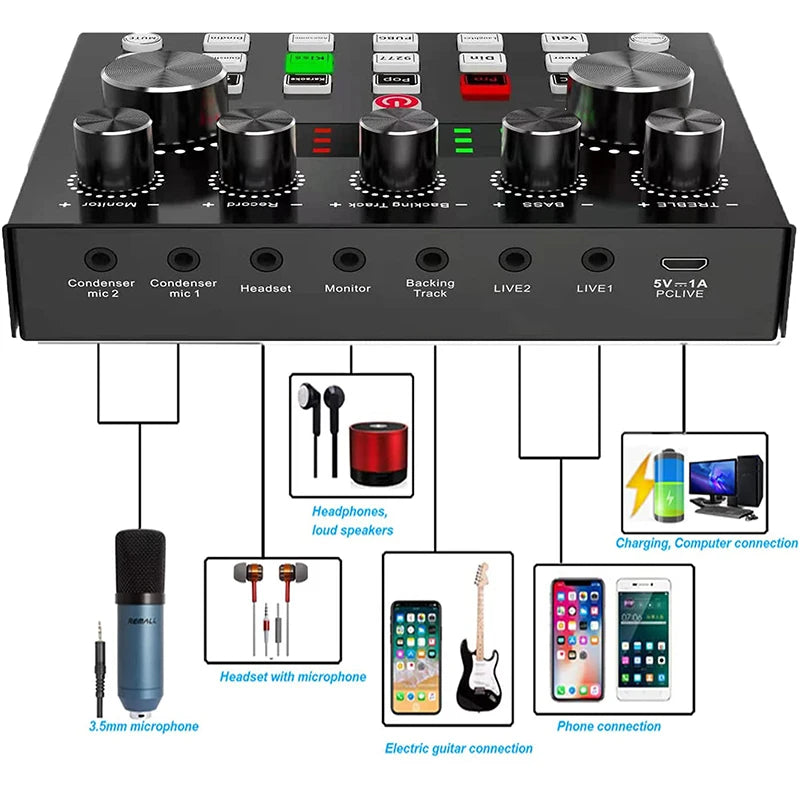 V8S Avdio USB Zunanja zvočna kartica Slušalke Mikrofon Osebno 