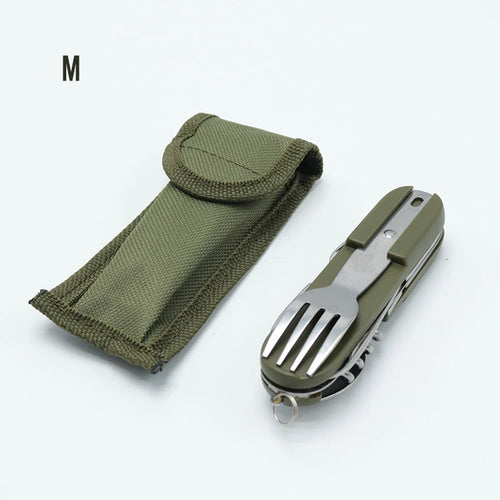 Camping Cutlery Stainless Steel  Folding Knife Fork Spoon Portable