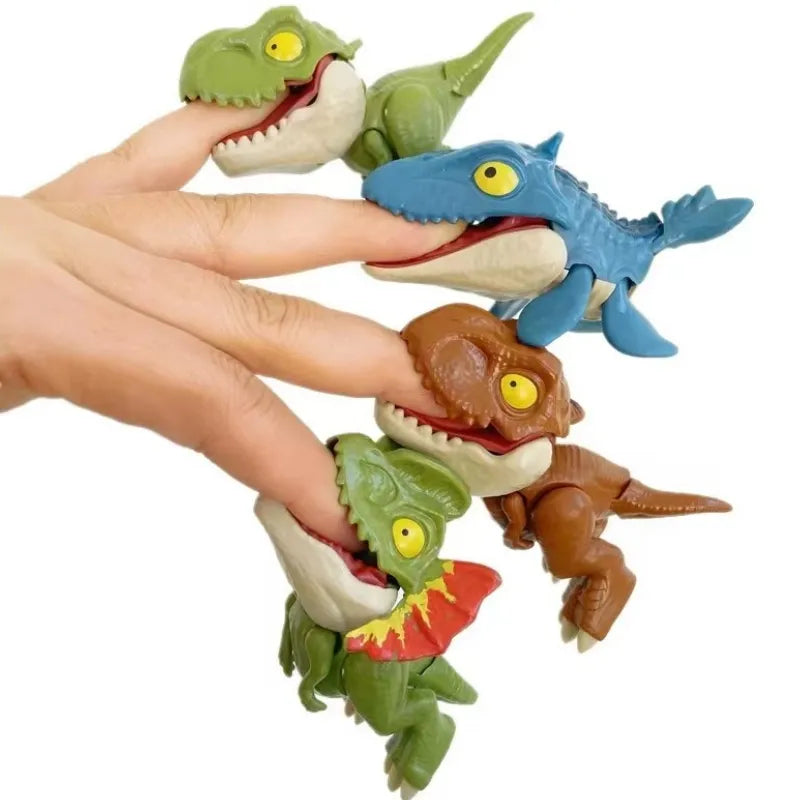 Jurassic Finger Dinozaver Triceratops Tyrannosaurus Model igrače za otroke 