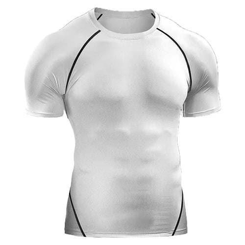 Compression T Shirt Men Summer Sportswear Running T-shirt Elastic