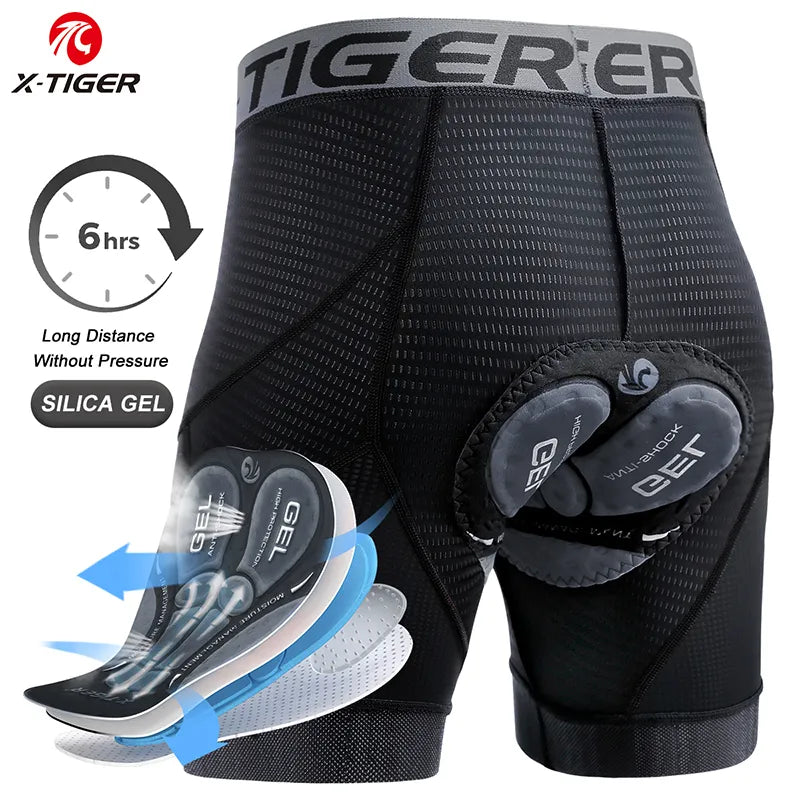 X-TIGER Men's Cycling Underwear Shorts 5D Padded Sports Riding Bike