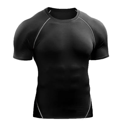 Compression T Shirt Men Summer Sportswear Running T-shirt Elastic