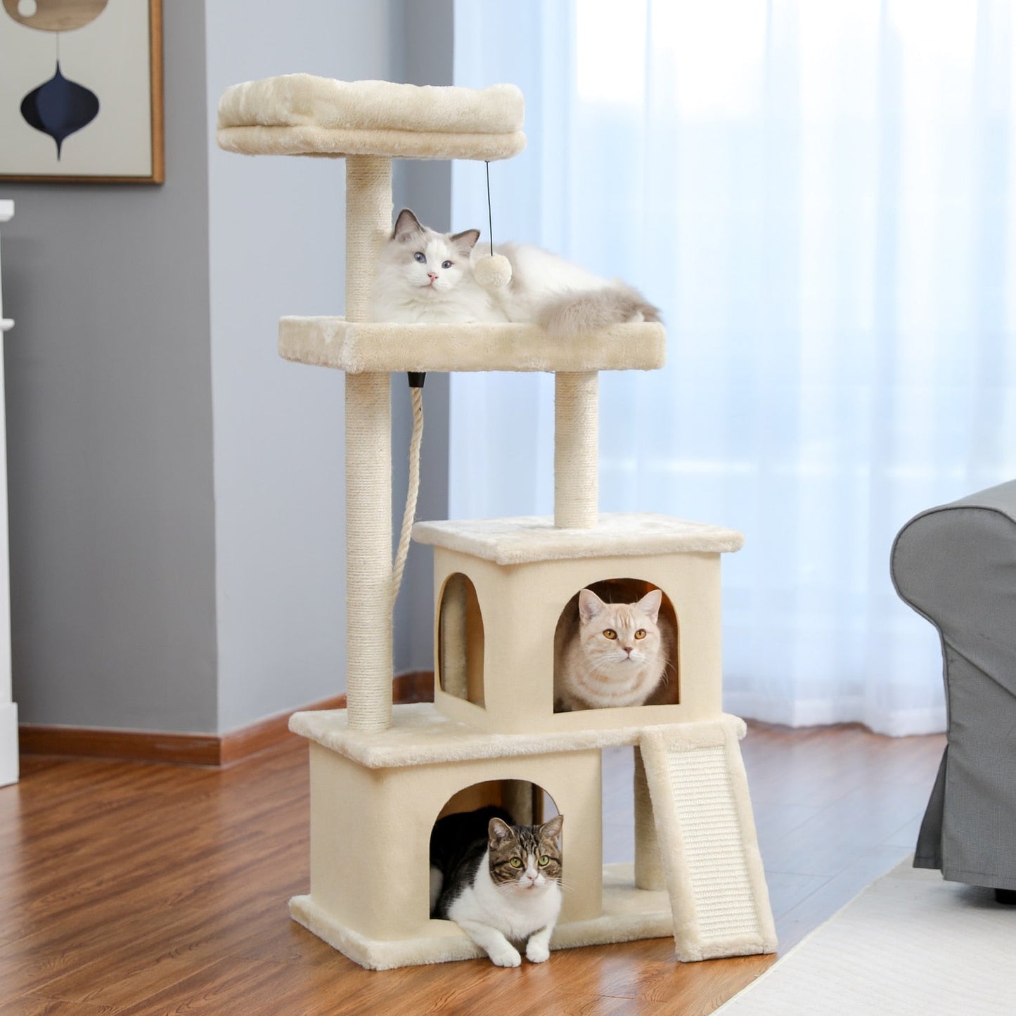 Zabavni stolp Cat Tree s stopnicami