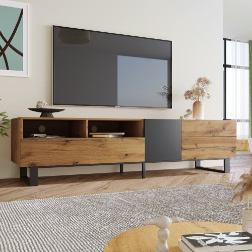 Modern Wood Grain TV Cabinet – 180 cm