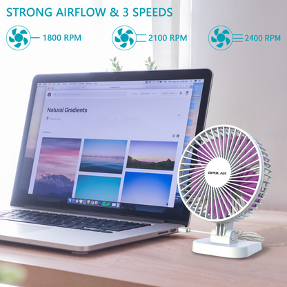 Mini prenosni USB namizni ventilator s 3 hitrostmi 