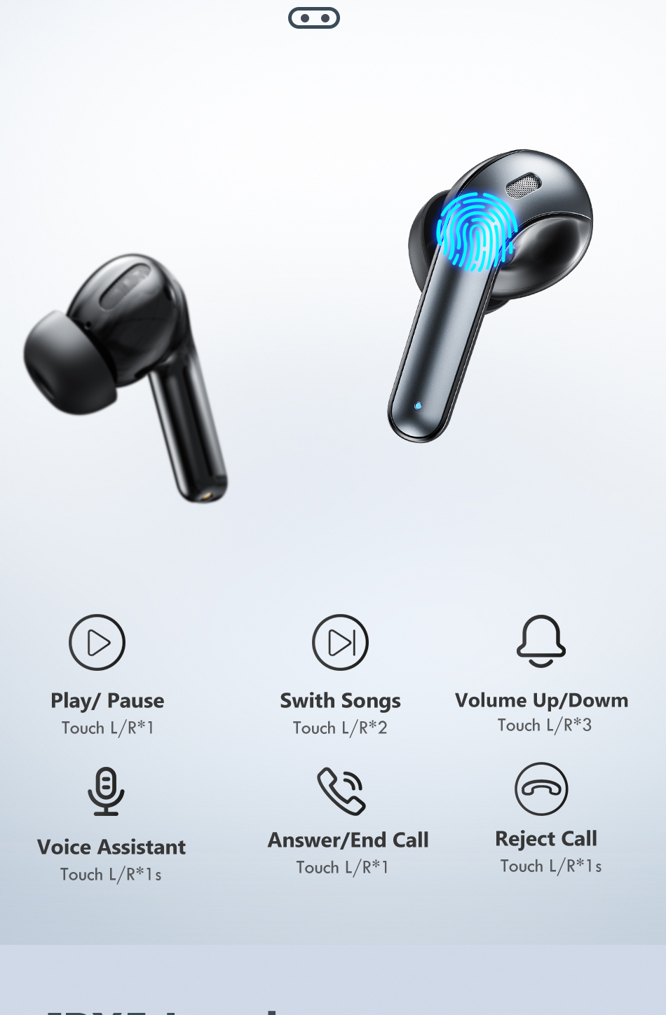 Slušalke LED TWS Earbuds Bluetooth 5.0 za Huawei Iphone