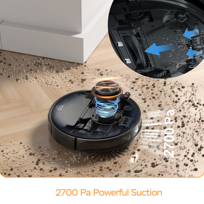 Geek Smart L7 Robot Vacuum Cleaner And Mop, LDS Navigation, Wi-Fi Connected APP, Selective Room Cleaning,MAX 2700 PA Suction