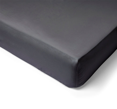 Fitted sheet Percale cap 30cm 90x200 dark grey