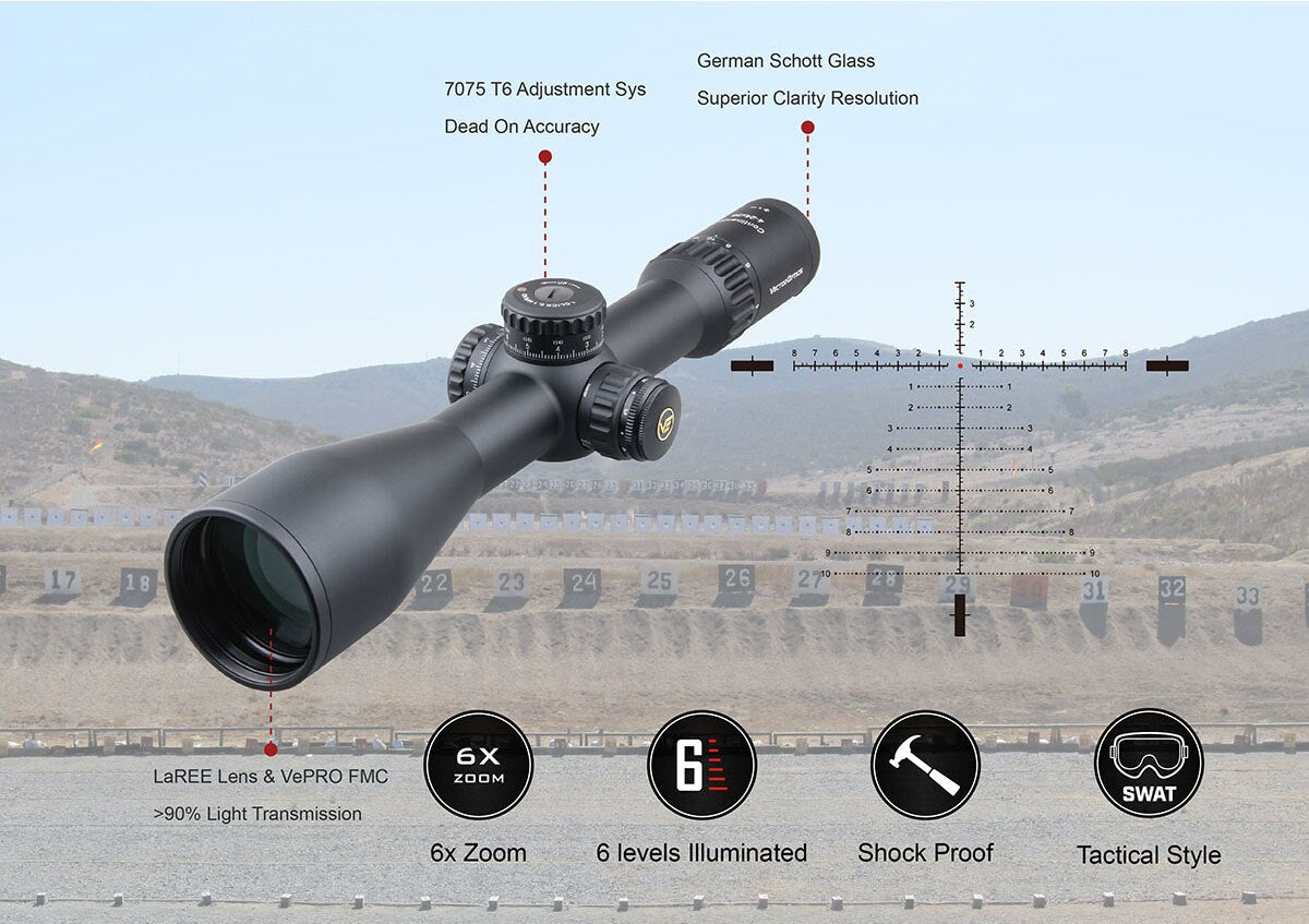 Lovski strelni daljnogled Vector Optics Continental 4-24x56 HD 34 mm FFP