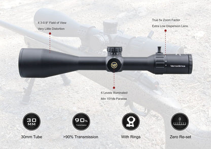 Optika Paragon GenII 5-25x56 lovski taktični strelni daljnogled velikega dosega