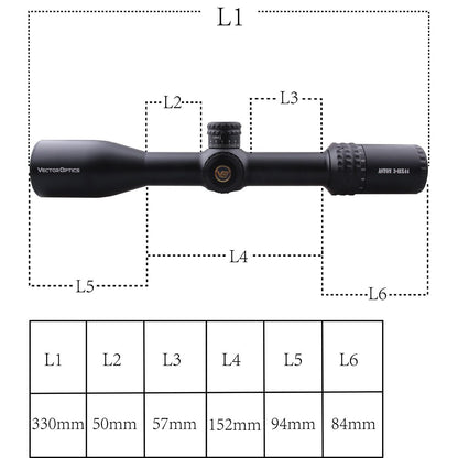 Optika Aston 3-18x44 Taktični strelni daljnogled 90MOA Range HD Glass Sys MOA