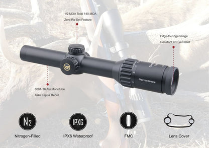 Optics Continental HD 1-6x24 Hunting Riflescope Optical Rifle Scope