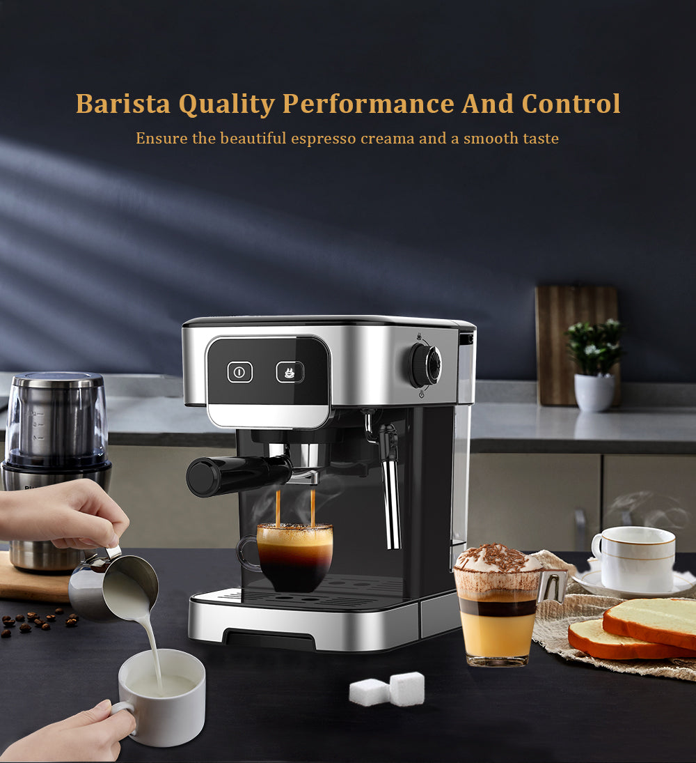 Premium 1200W 20 Bar Espresso Coffee Machine